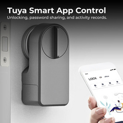 Smart Fingerprint Door Lock — Tuya App, PIN & Key Access