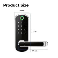 Smart Fingerprint Door Lock with Tuya App & PIN Access