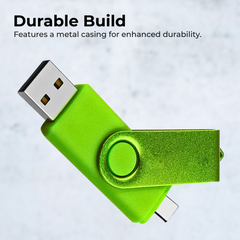 Metal OTG Type C USB Flash Drive 128GB 2-in-1
