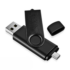 Metal OTG Type C USB Flash Drive 128GB 2-in-1