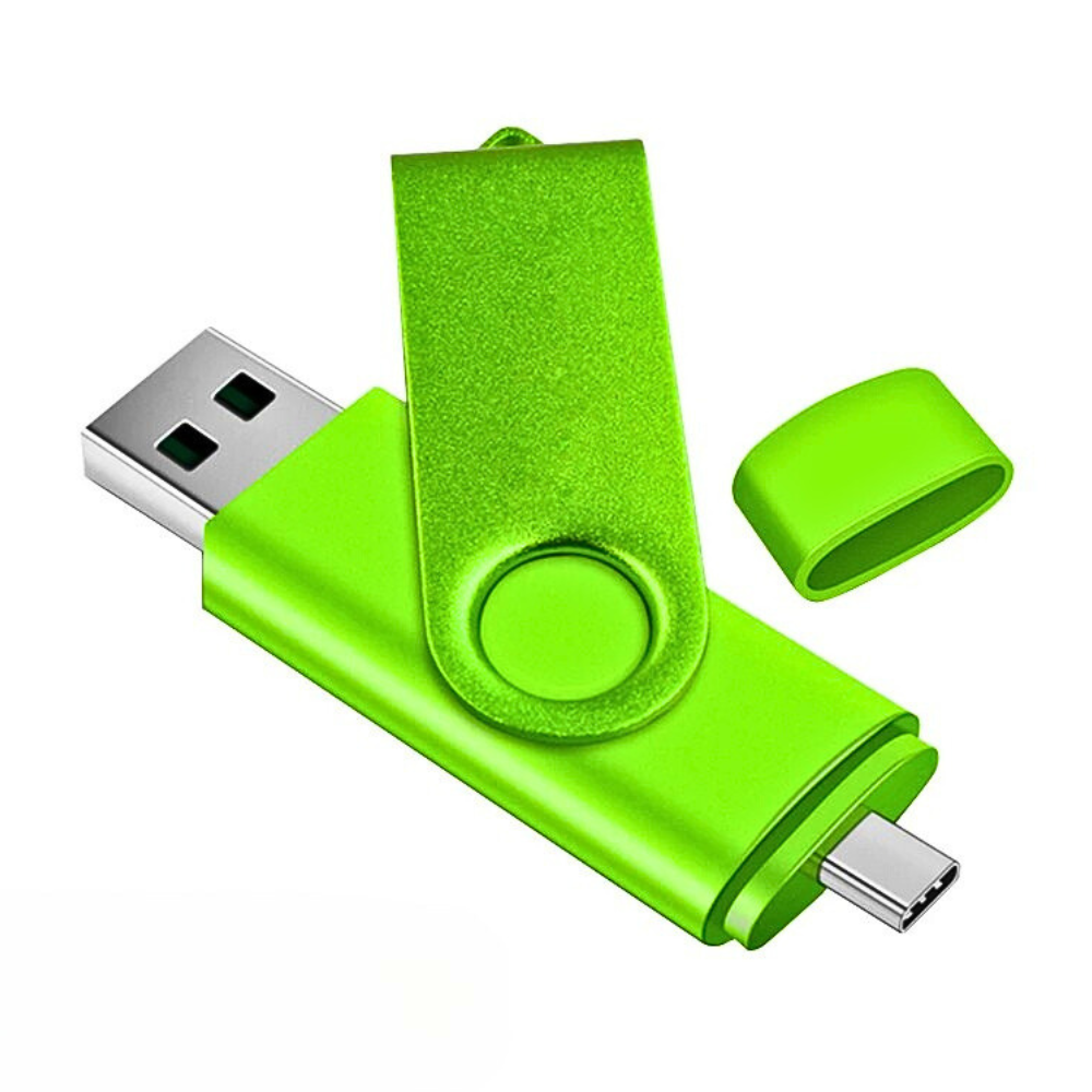 Metal OTG Type C USB Flash Drive 128GB 2-in-1
