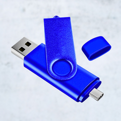 Metal OTG Type C USB Flash Drive 128GB 2-in-1