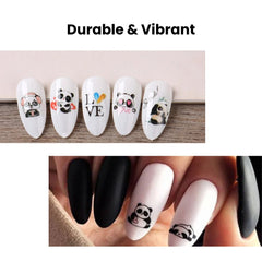 Floral Nail Stickers 12pcs Summer Water Decal Set