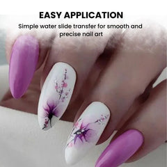 Floral Nail Stickers 12pcs Summer Water Decal Set