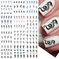 Floral Nail Stickers 12pcs Summer Water Decal Set