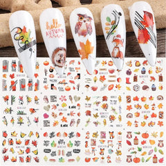 Floral Nail Stickers 12pcs Summer Water Decal Set