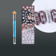 Flower & Geometry Nail Stamping Plates with Stamper Kit