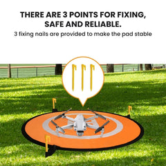 Foldable Drone Landing Pad — High-Visibility H Pad