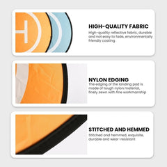 Foldable Drone Landing Pad — High-Visibility H Pad