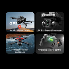 Foldable Drone V198GPS 8K — Pro ESC Brushless