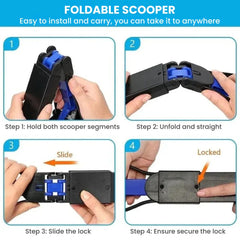 Foldable One-Hand Dog Poop Scooper — Hands-Free Cleanup