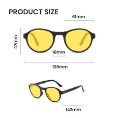 Foldable Anti-Glare Night Vision Driving Glasses