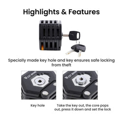 Foldable Bike Lock Alloy Steel for MTB & E-Bike