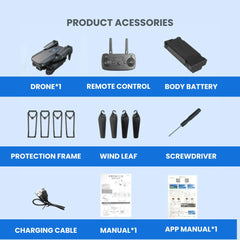 Folding 4K Dual-Camera Drone — Portable, GPS-Like Stability