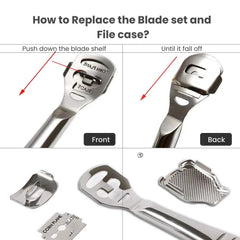 Foot Razor Callus Remover with 10 Replacement Blades