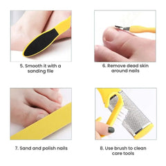 Foot Spa Kit 8-in-1 – Dead Skin Remover & Pedicure Tools