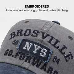 Four Seasons Men's Washable Embroidered Baseball Cap