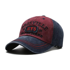 Four Seasons Men's Washable Embroidered Baseball Cap