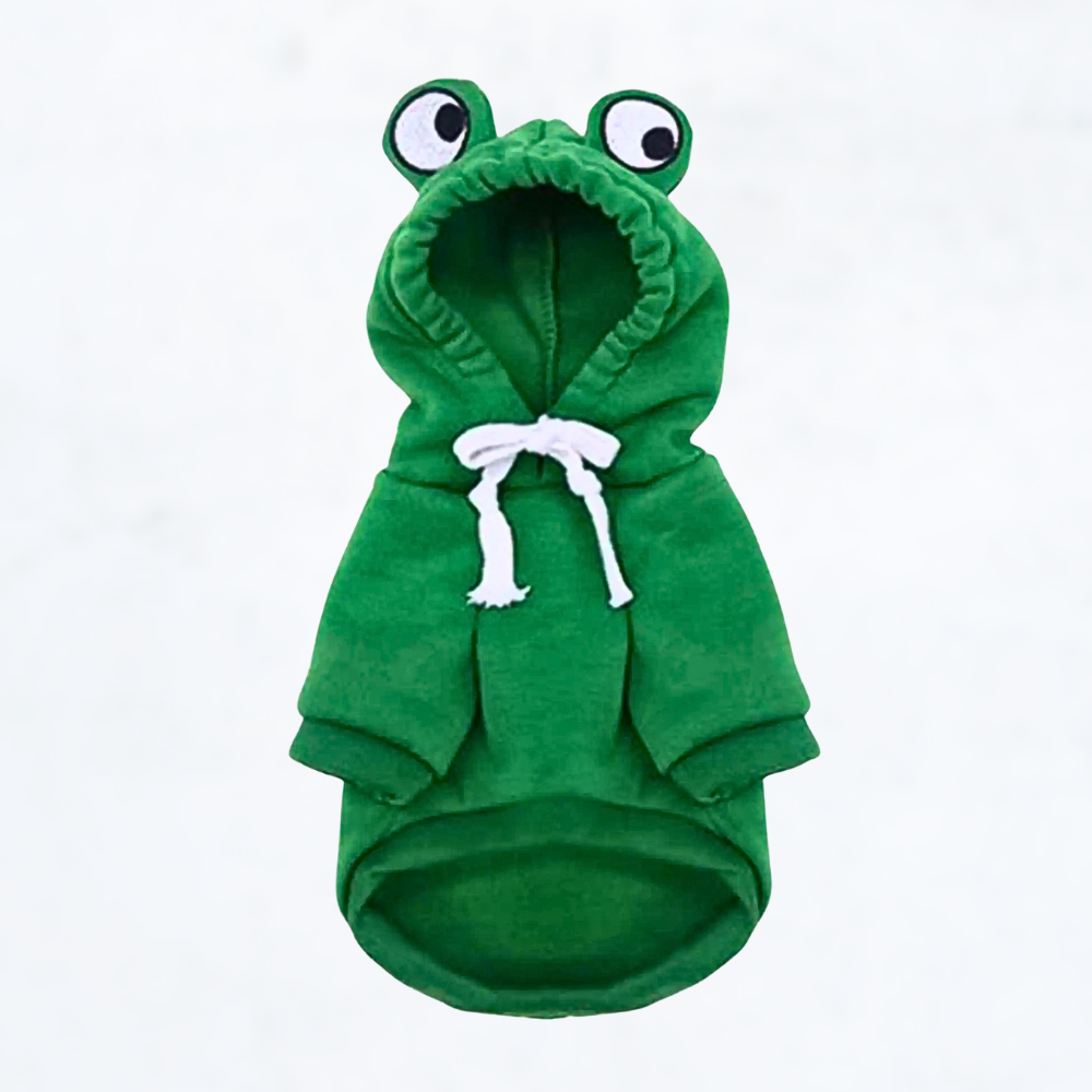 Cute Frog Dog Hoodie Sweater for Small Medium Dogs