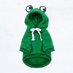 Cute Frog Dog Hoodie Sweater for Small Medium Dogs