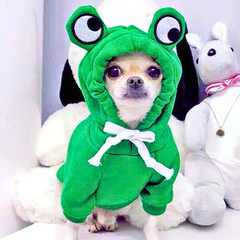 Cute Frog Dog Hoodie Sweater for Small Medium Dogs