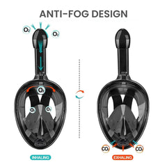 Full Face 180° Snorkel Mask Anti-Fog