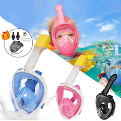Full Face Snorkel Mask 180° View Anti-Fog Leak-Proof