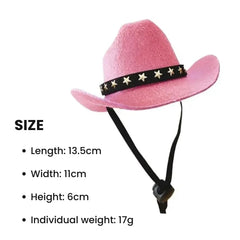 Pet Cowboy Hat with Adjustable Chin Strap