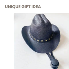 Pet Cowboy Hat with Adjustable Chin Strap