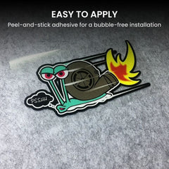 Funny Snail Turbo Car Sticker – Vinyl Racing Decal
