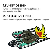 Funny Snail Turbo Car Sticker – Vinyl Racing Decal
