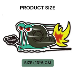 Funny Snail Turbo Car Sticker – Vinyl Racing Decal