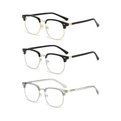 Unisex Square Metal Frame Anti-Blue Light Glasses