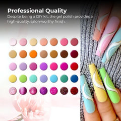 Gel Nail Polish Set 7 Colors UV Soak Off Long Lasting Kit