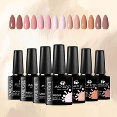 Gel Nail Polish Set 7 Colors UV Soak Off Long Lasting Kit
