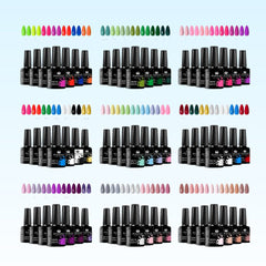 Gel Nail Polish Set 7 Colors UV Soak Off Long Lasting Kit