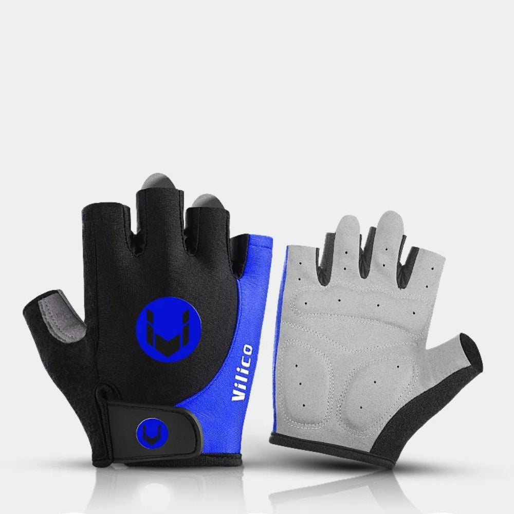 Gel Padded Half-Finger Cycling Gloves — Touchscreen, Anti-Slip