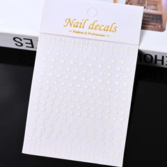 Gold Moon Star Nail Decals – 3D Bronzing Art Stickers