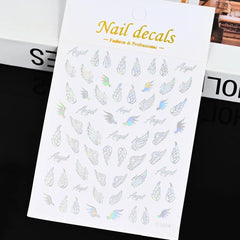 Gold Moon Star Nail Decals – 3D Bronzing Art Stickers