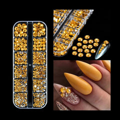Gold Silver Micro Caviar Beads Set for Nail Art 0.8-3mm
