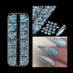 Gold Silver Micro Caviar Beads Set for Nail Art 0.8-3mm