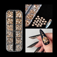 Gold Silver Micro Caviar Beads Set for Nail Art 0.8-3mm