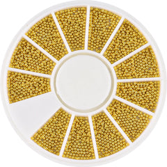 Gold Silver Micro Caviar Beads Set for Nail Art 0.8-3mm