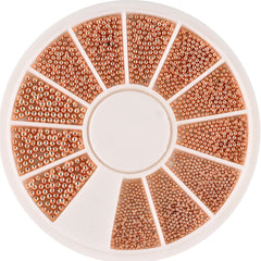Gold Silver Micro Caviar Beads Set for Nail Art 0.8-3mm