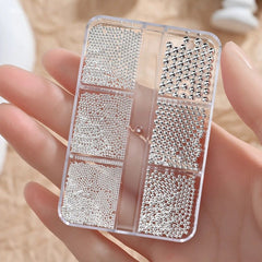 Gold Silver Micro Caviar Beads Set for Nail Art 0.8-3mm