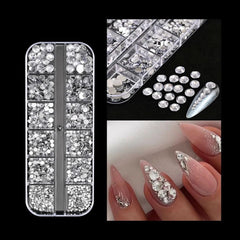 Gold Silver Micro Caviar Beads Set for Nail Art 0.8-3mm