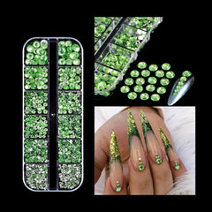 Gold Silver Micro Caviar Beads Set for Nail Art 0.8-3mm