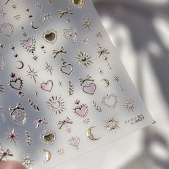 Golden Butterfly Nail Art Stickers - DIY Manicure Decals