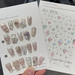 Golden Butterfly Nail Art Stickers - DIY Manicure Decals