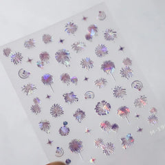 Golden Butterfly Nail Art Stickers - DIY Manicure Decals